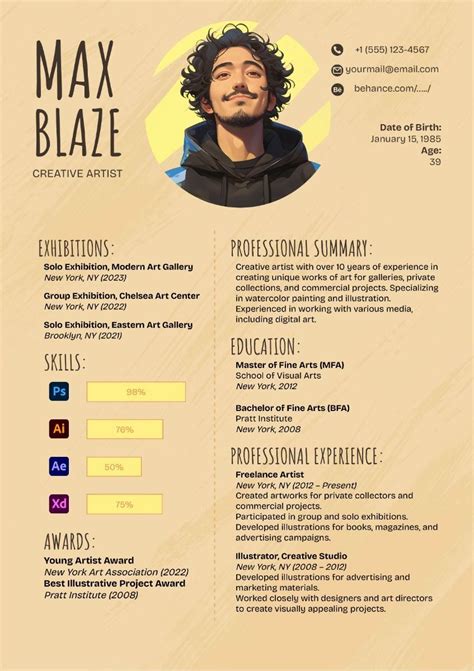 Graphic Artist Resume Template