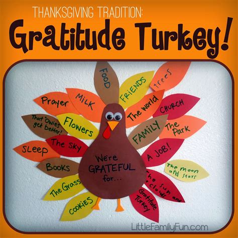 Gratitude Turkey Printable