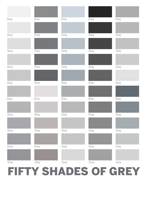 Gray Colour Chart