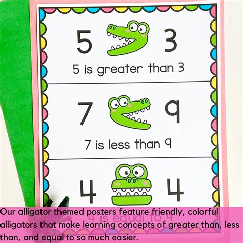 Greater Than Less Than Alligator Printable