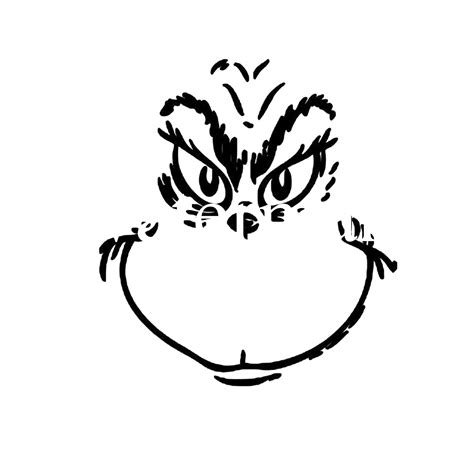 Grinch Face Stencil Free Printable