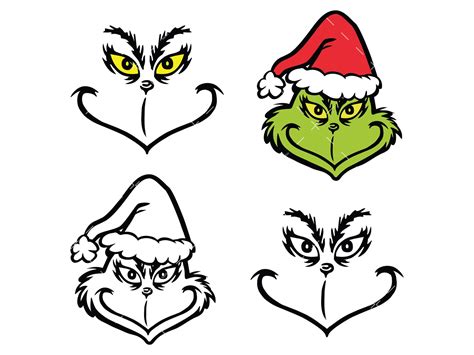 Grinch Face Template Free