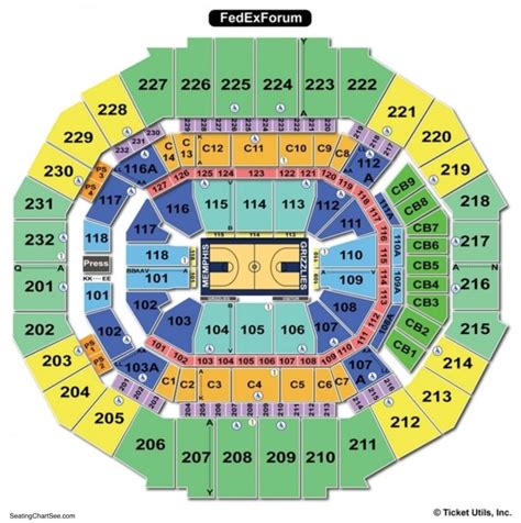 Grizzlies Stadium Seating Chart