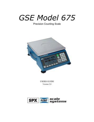 Gse Scale Systems Model 450 Manual