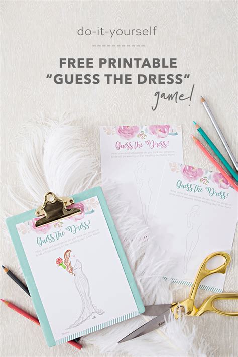 Guess The Dress Template Free