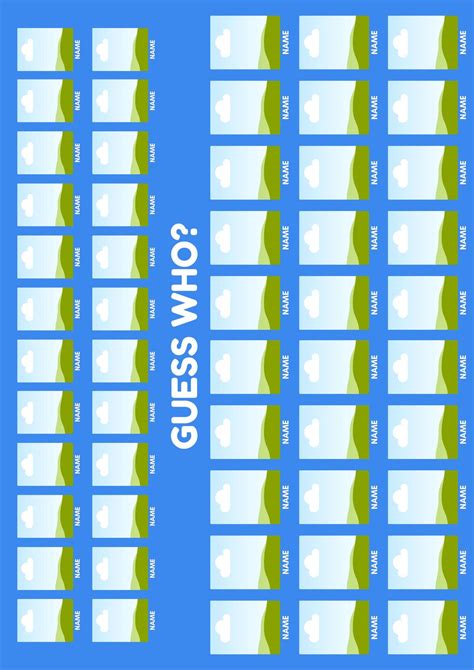 Guess Who Template Canva