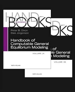 H Andbook Of Computable General Equilibrium Modeling Dixon - 