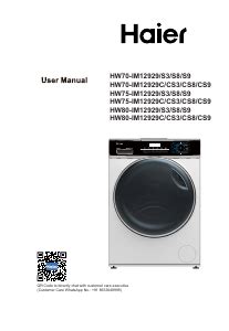 Haier Washing Machine English Manual