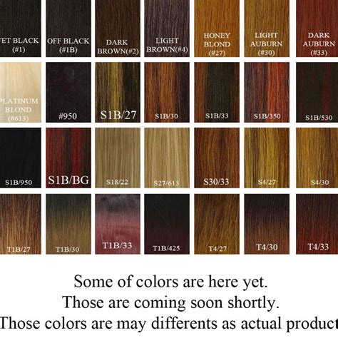 Hair Color Chart Black