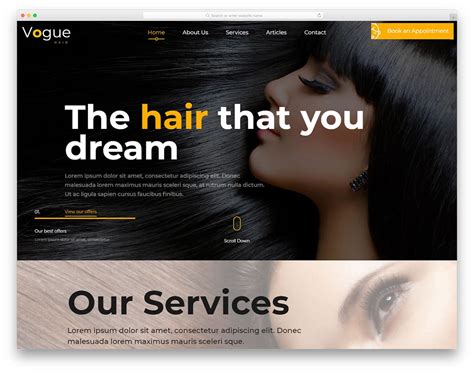 Hair Salon Web Templates