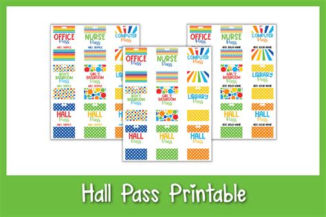 Hall Pass Printable Free