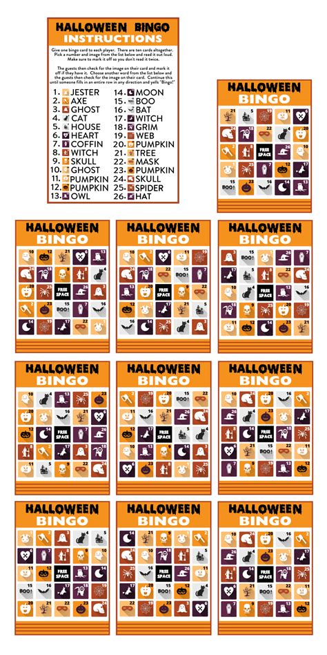Halloween Bingo Free Printable Cards