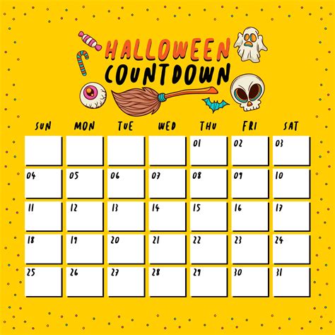 Halloween Countdown Calendar Printable