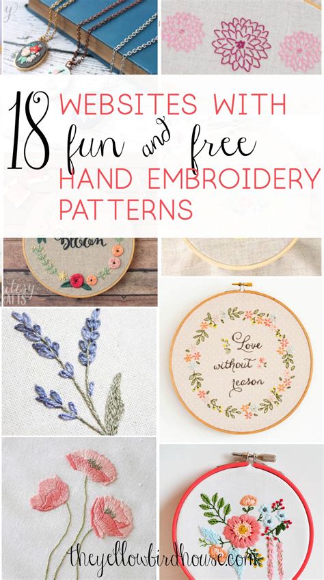 Hand Embroidery Patterns Free Printables