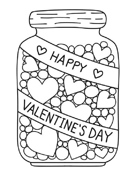 Happy Valentine's Day Printable Coloring Pages