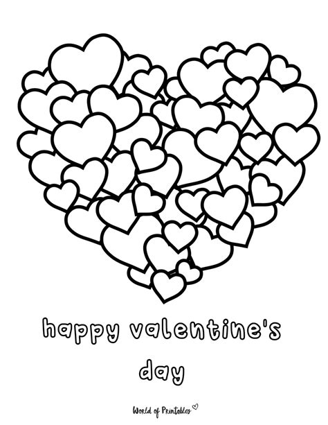 Happy Valentines Day Coloring Pages Free Printable