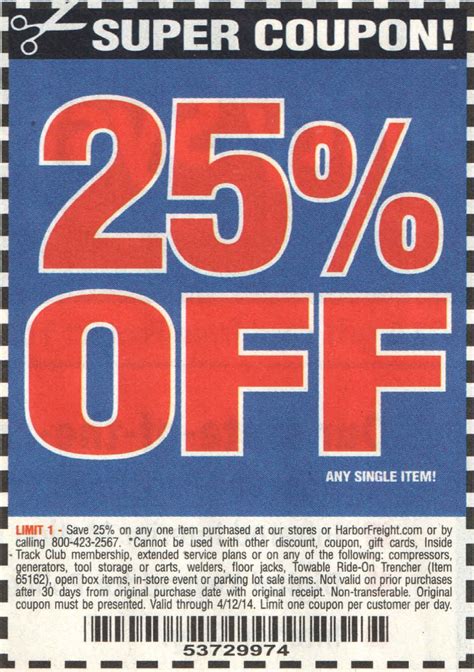 Harbor Freight 25 Off Printable Coupon
