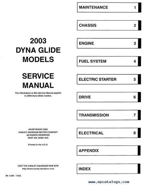 Harley Davidson Dyna 2003 Workshop Repair Service Manual