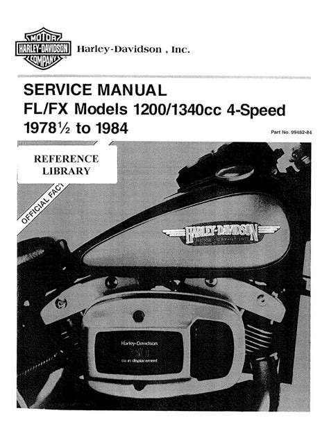 Harley Davidson Fl 1200 1984 Factory Service Repair Manual