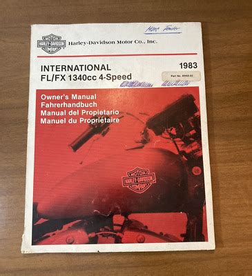 Harley Davidson Fl 1340cc 1983 Factory Service Repair Manual