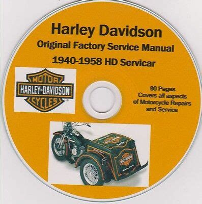 Harley Davidson Servicar 1940 1958 Workshop Service Manual