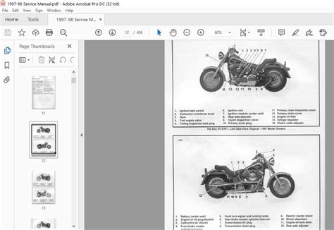 Harley Davidson Softail 1997 1998 Factory Repair Manual