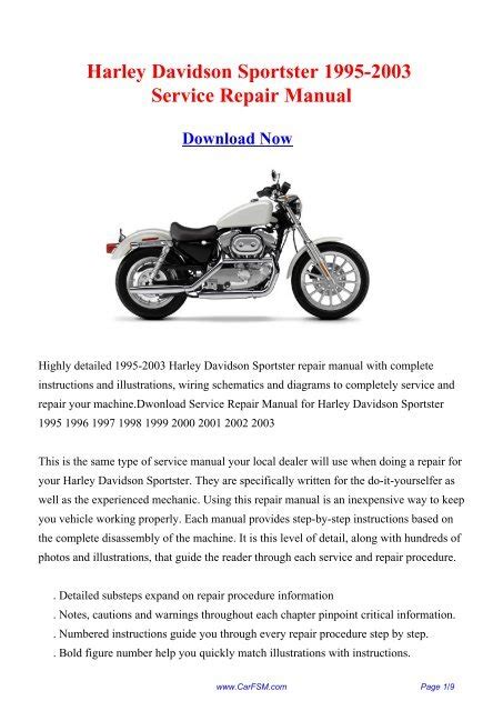 Harley Davidson Sportster 1995 Repair Service Manual