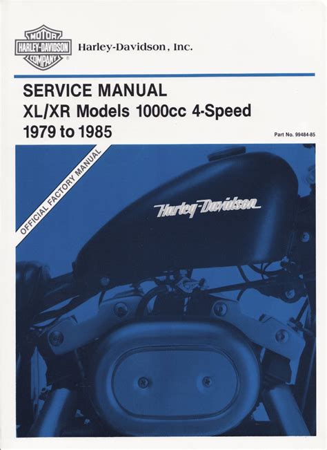 Harley Davidson Sportster Models Service Manual Repair 1979 1985 Xlch Xlh Xls