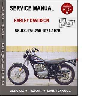 Harley Davidson Ss 175 Ss 175 1976 Service Repair Manual Pdf