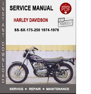 Harley Davidson Ss Sx 175 250 Service Repair Manual Pdf 74 76