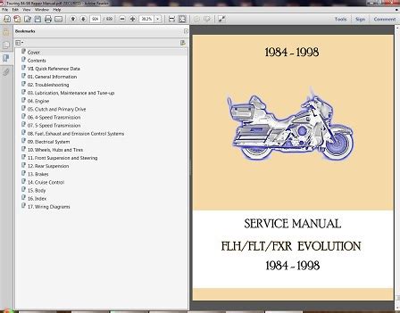 Harley Davidson Touring Flht Flh Fxwg Fxr Models Service Repair Workshop Manual 1984 1998