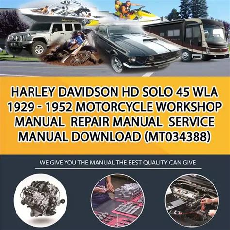 Harley Solo 45 Wla 1929 1952 Repair Service Manual Download