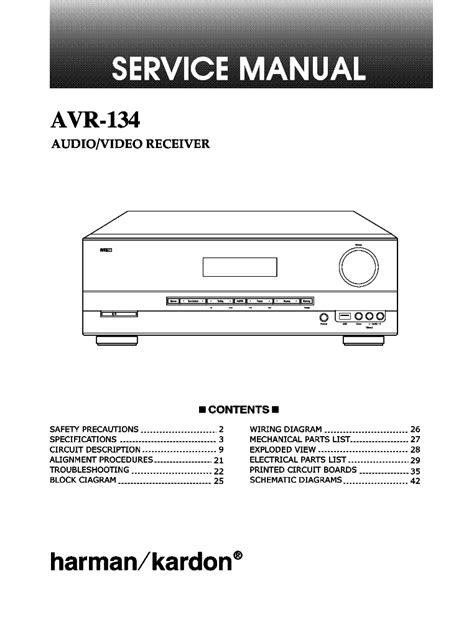 Harman Kardon Avr134 Service Manual