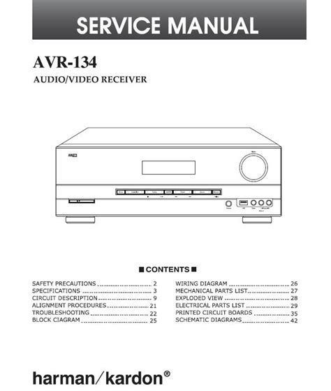 Harman Kardon Avr134 Service Manual Repair Guide