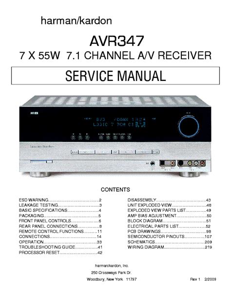 Harman Kardon Avr347 Service Manual Download