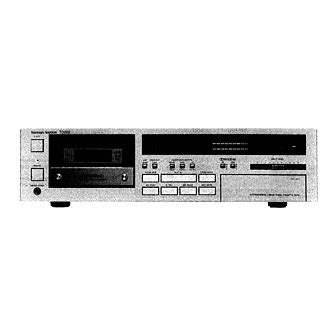 Harman Kardon Td302 Ultrawideband Liner Phase Cassette Deck Service Manual