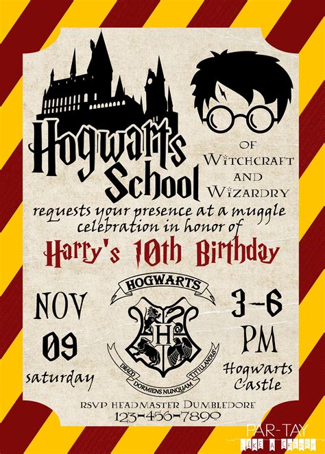 Harry Potter Invitation Template Free Download