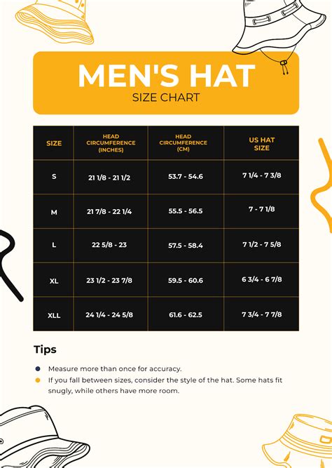Hat Size Chart Mens