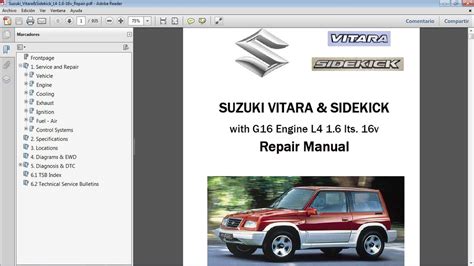 Haynes Reapir Manual Suzuki Sidekik Vitara 1997