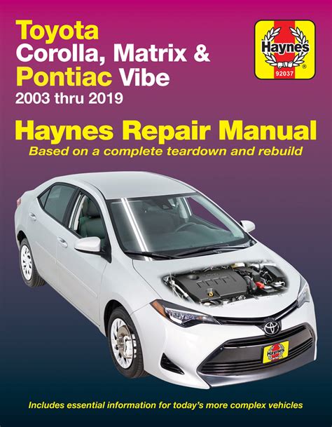 Haynes Repair Manual 1991 Toyota Corolla