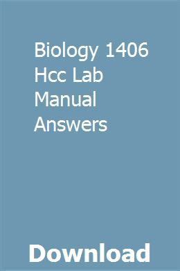 Hcc Biology 1406 Lab Manual Answers