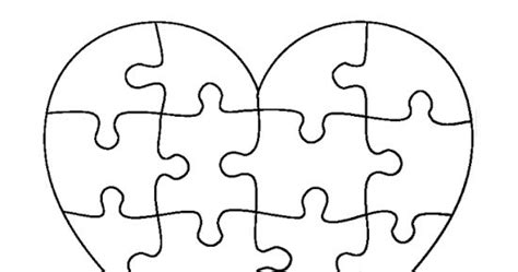 Heart Shaped Puzzle Template
