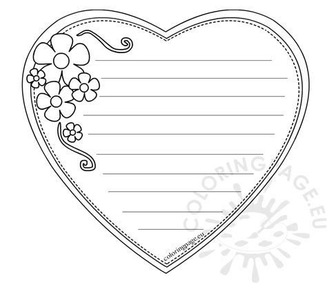 Heart Template For Writing