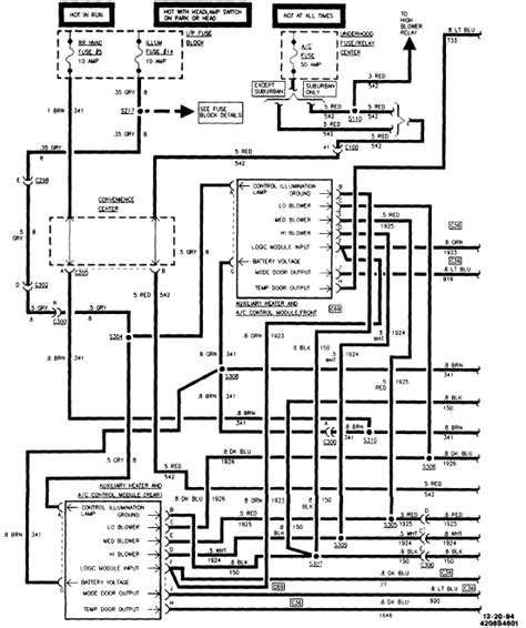 Heat 1995 Suburban Wiring Diagram