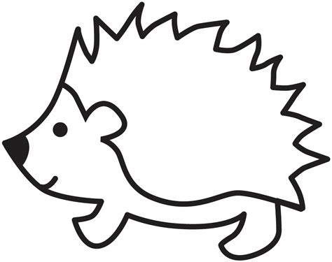 Hedgehog Outline Printable