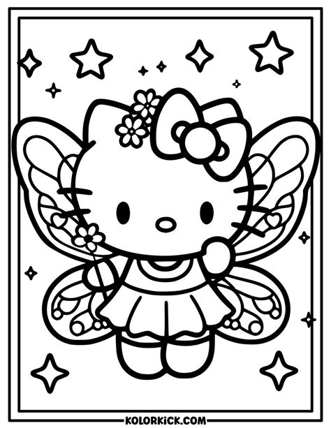 Hello Kitty Color Pages Printable