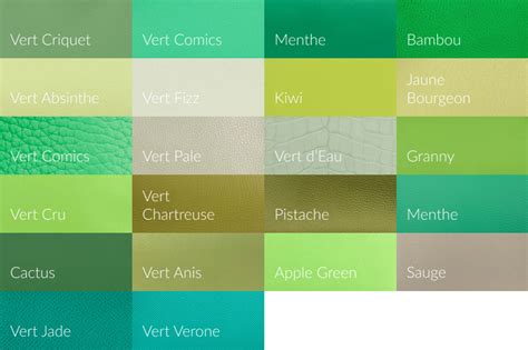 Hermes Green Color Chart