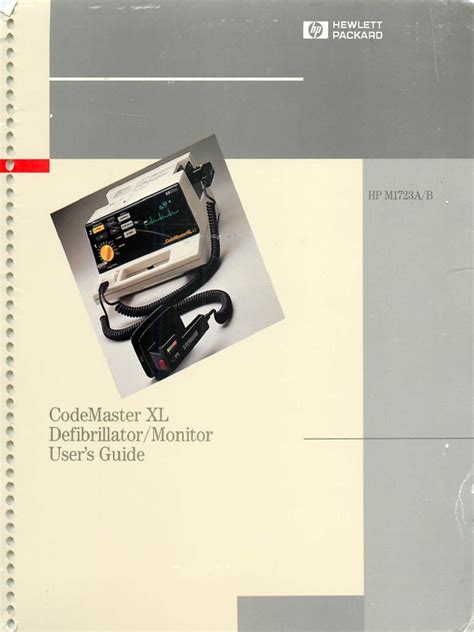 Hewlett Packard Codemaster Defibrillator Service Manual