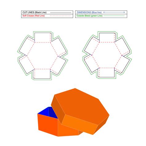 Hexagon Box Template