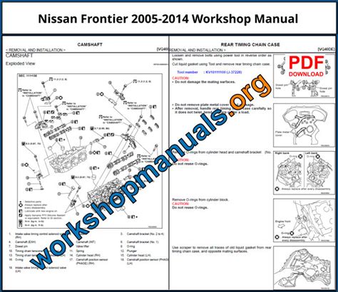 High Def 2003 Factory Nissan Frontier Shop Repair Manual